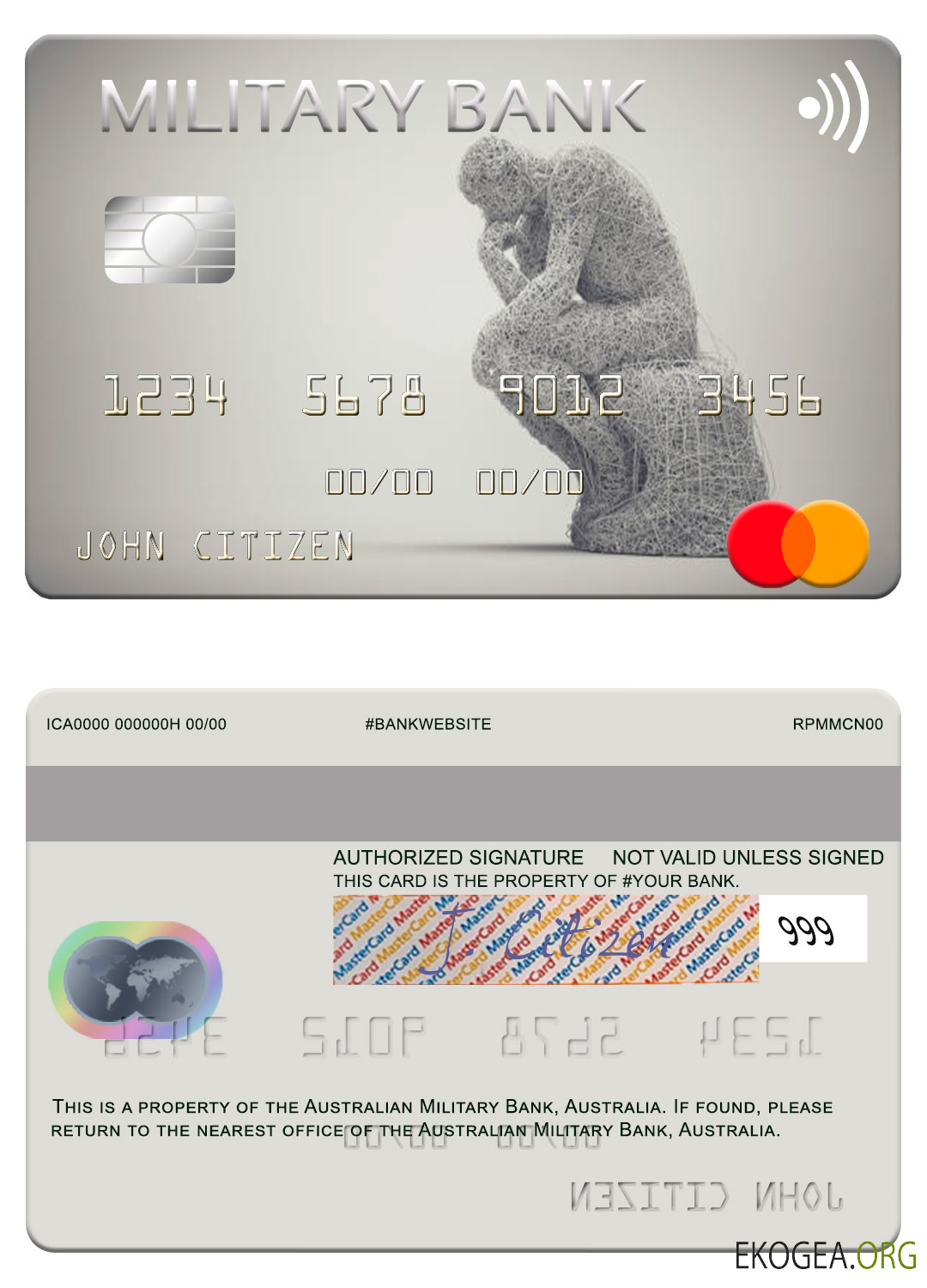 Australie Mastercard de la Banque militaire australienne